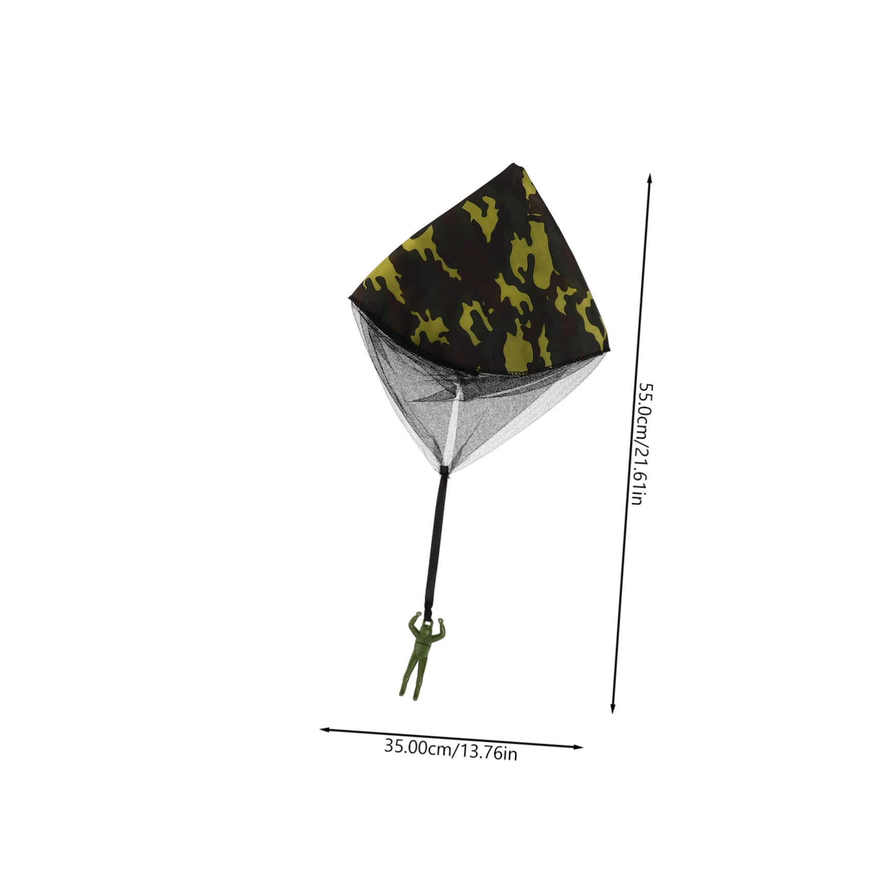 BESTonZON 8 Pièces Parachutes de Simulation Militaire, Jeu Extérieur Plein Air pour Enfant, Parachute Camouflage sans Emballage, Lanceur Manuel Soldat Volant Cadeau Anniversaire