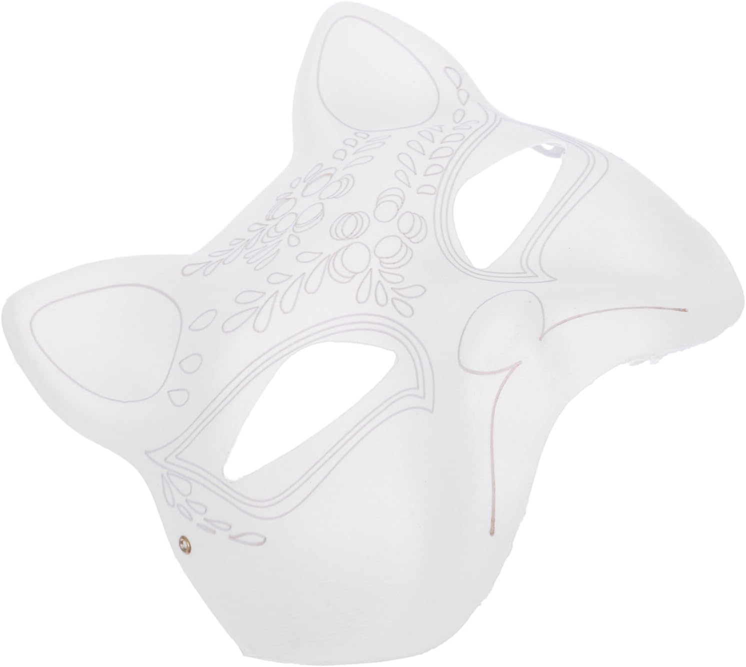 Blank Masquerade Masks Cat Shaped Paper DIY for Children Halloween Season