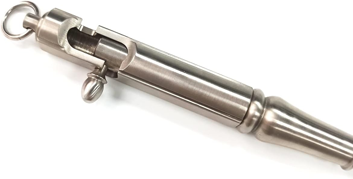Bolt Action Pen, EDC Metal Cool Tactical Pen with Replaceable Refill, Heavy Duty Stainless Steel Ballpoint Pen Gift for Men, Outdoor Writing Tool, BXGZS-1