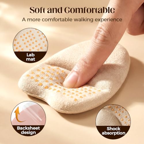 Almohadillas metatarsales para mujer, 3 pares, diseño antideslizante miniatura 5