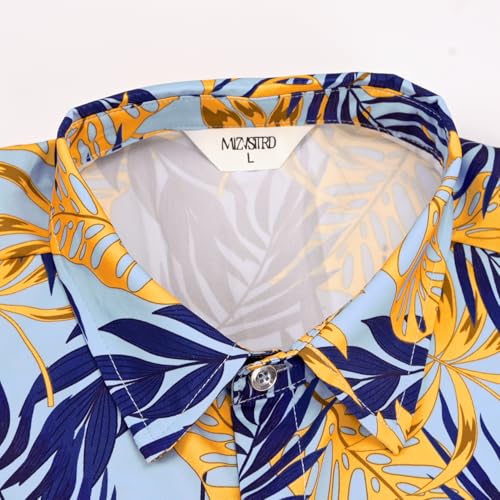 Image of Hawaiian Shirt for Men Tropical Shirts Summer Beach Button Down Short Sleeve Luau Aloha Floral Cruise Vacation Outfit 2026