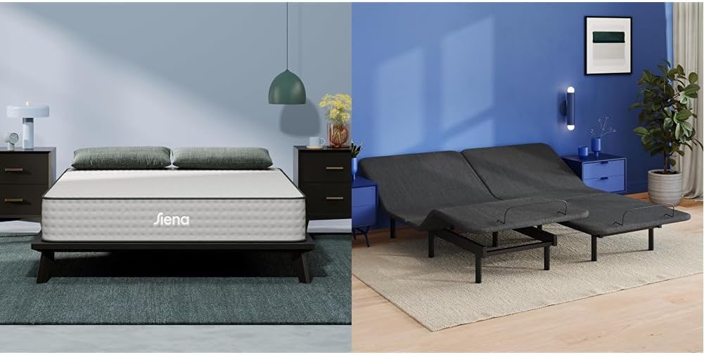 Siena 10” King Hybrid Firm Mattress - Memory Foam & Innerspring System - 180 Night Trial - Premium Pressure-Relieving Layers - 10 Year Warranty - Mattress in a Box - CertiPUR-US Certified