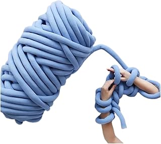 250 g de lana islandesa gruesa bolsa de pantuflas de bricolaje relleno elástico corazón lana media una línea de tela extra gruesa (color: azul)