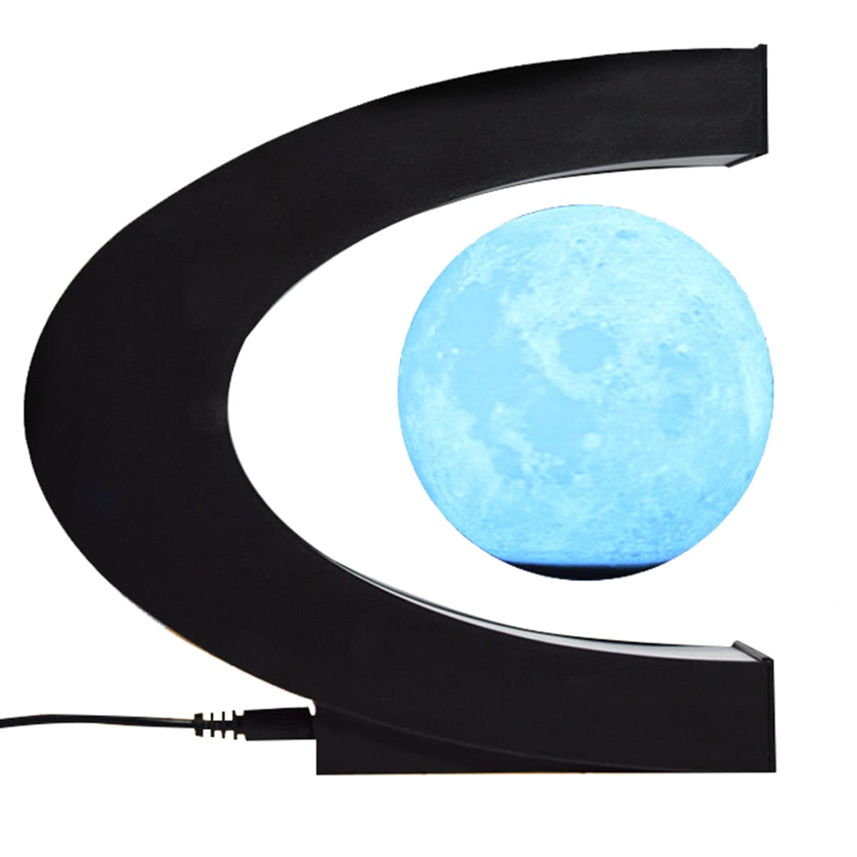 WLDOCA LED Magnetic Levitation Moon Light Lamps with 360 Auto Rotating for Home Office Desk Decorations Education Toy Bussiness Gift