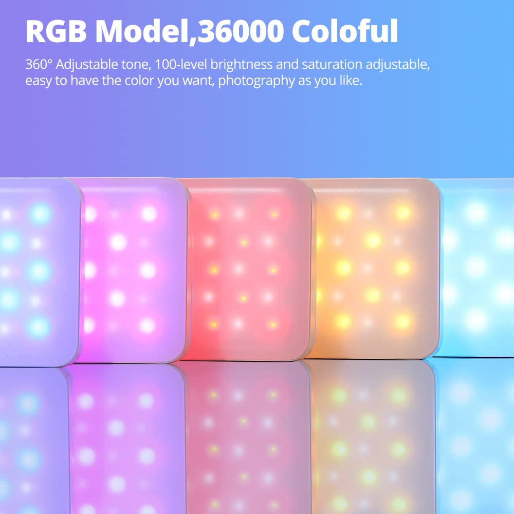 AMBITFUL Mini luz LED RGB colorida A3, efeitos FX integrados