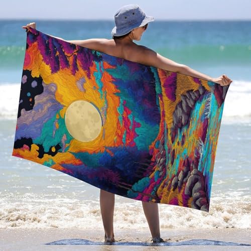 Serviette de plage compacte anti sac lourd drap de bain séchage rapide - 6