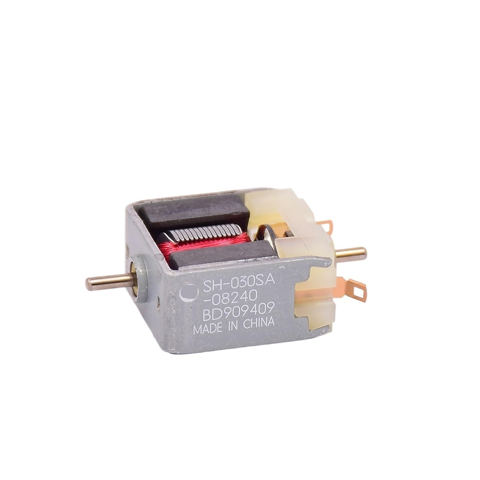 HSMQUBDBX SH-030SA-08240 18mm Square Electronic Starter DC 6V 9V 12V High Speed 1.5mm Dual Shaft DIY Hobby Toy Model HO Slot Car