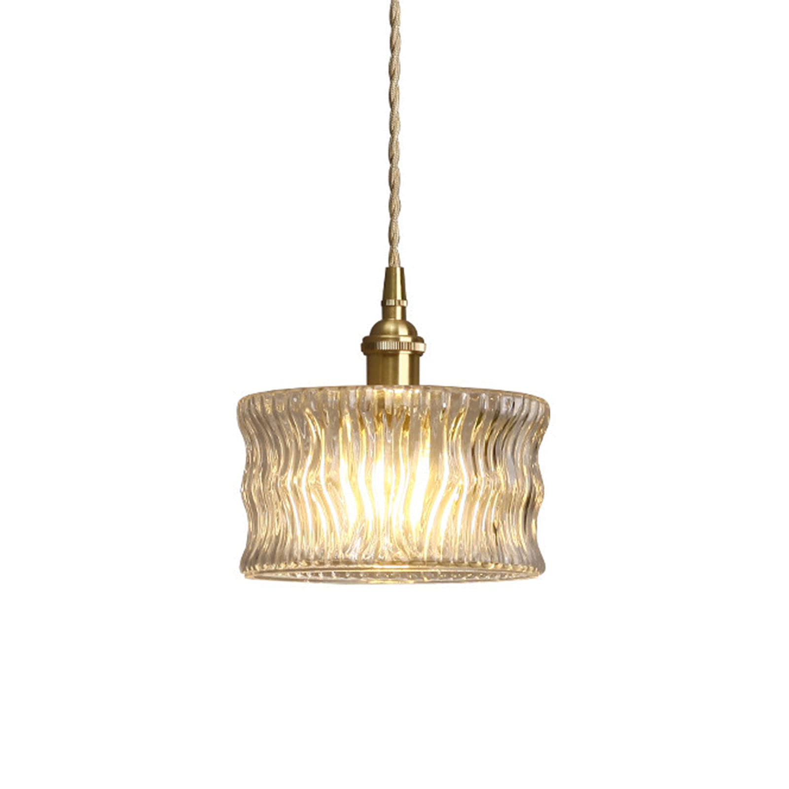 Lámpara colgante de vidrio Retro nórdico, lámpara colgante de latón tallado, lámpara colgante Minimalista Creativa, iluminación para dormitorio, mesita de Noche, pasillo, balcón,