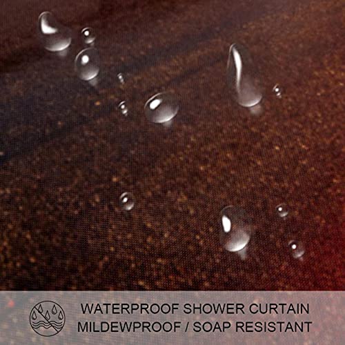 Rideau de douche coloré et imperméable au design coucher de soleil