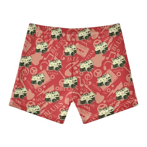 Boys' Swim Trunks Camera Red Quick Dry Beach Board Shorts Kids Bathing Suit 3-10T2