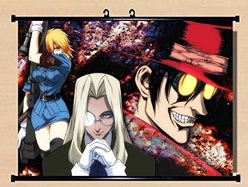Anime Hellsing Home Decor Wall Scroll Poster Fabric Painting Alucard / Seras Victoria /RUINS 22 x 16 Inches-04