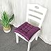 Treer Cojines de Asiento para Silla para sillas con Cintas de sujeción Apto para Exterior cojín para Silla de jardín, balcón, terraza, Asiento de jardín (Morado Oscuro,50x50cm)