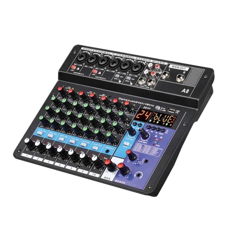 Console de mixage sonore A8 compacte pour un traitement audio épuré