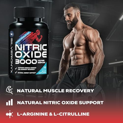 Image of Extra Strength Nitric Oxide Booster - 3X Strength L-Arginine AKG & Citrulline Malate - Men & Women Premium Pre Workout Nitric Booster - Natural Energy & Muscle Support, Bottled in USA - 180 Capsules