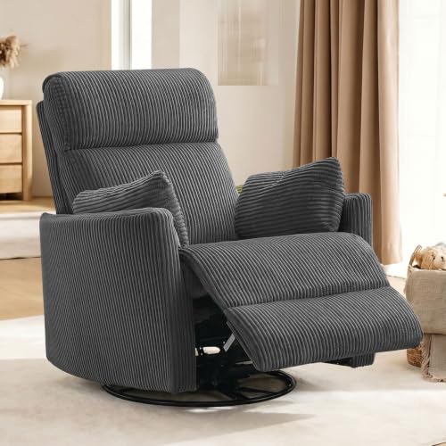 BOSMILLER Swivel Rocker Corduroy Recliner