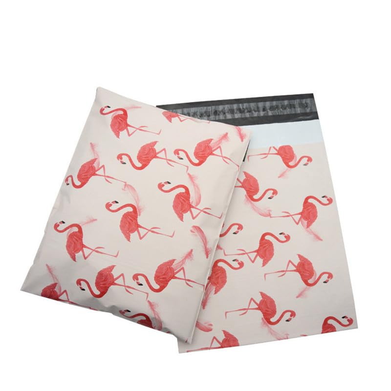 Sacchi Per Pacchi 50 pz/pacco Sacchetti di Posta Flamingo Addensato Logistica Imballaggio Busta Borse Sacchetto del Corriere Del Fumetto Stampa Personalizzata(38x52cm 50pcs)
