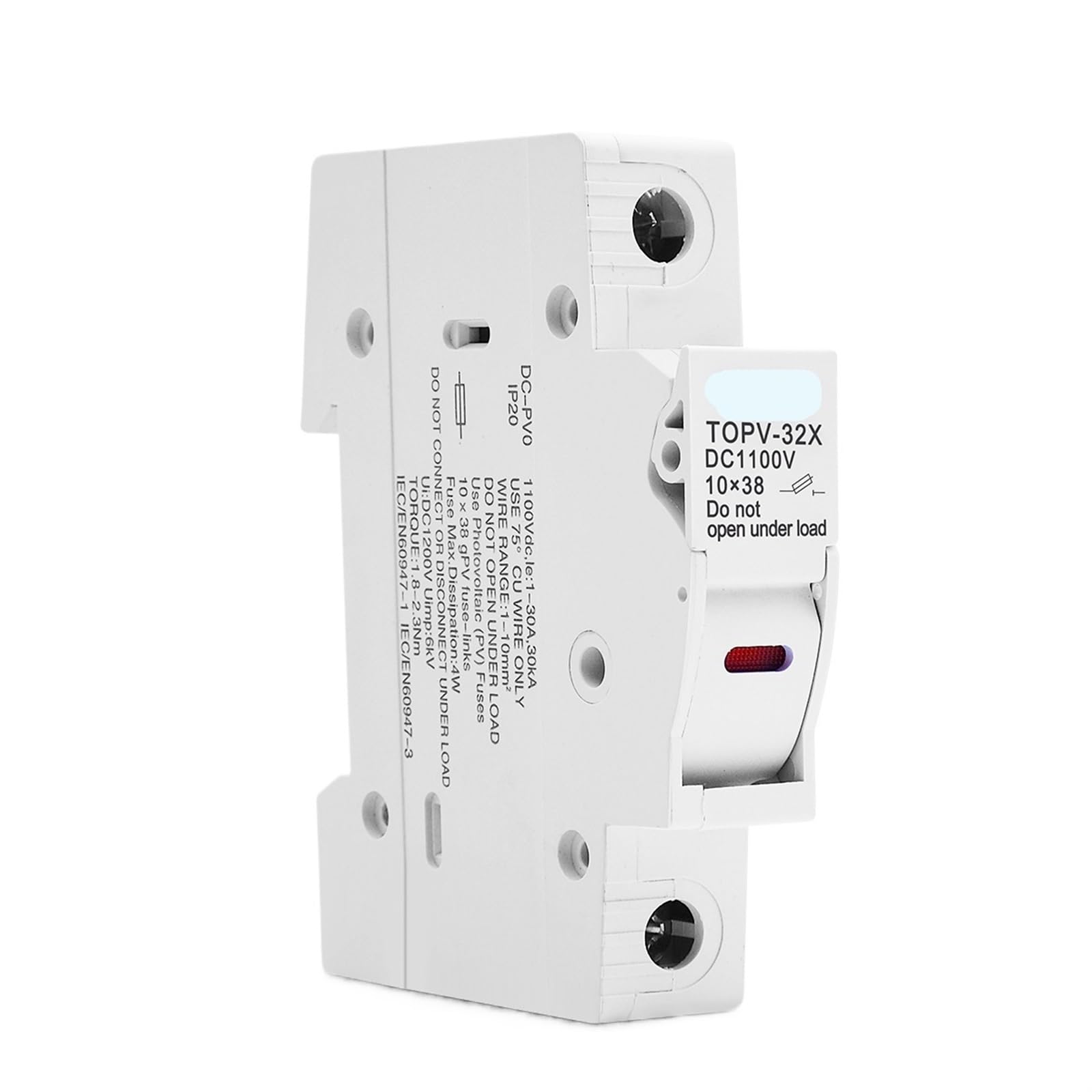Portafusibles solar PV para evitar averías por cortocircuito en paneles de 10x38mm 4