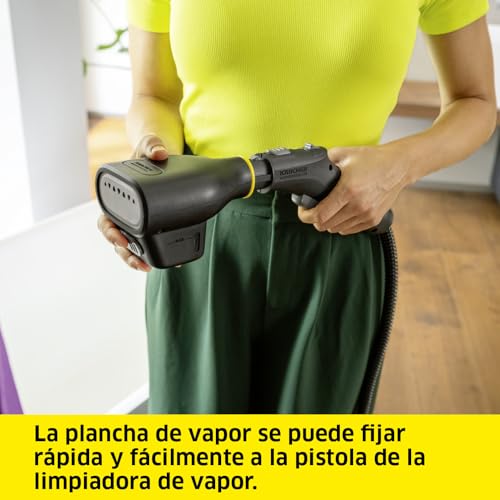 Plancha de vapor vertical Kärcher para eliminar arrugas en cortinas y ropa del hogar 7