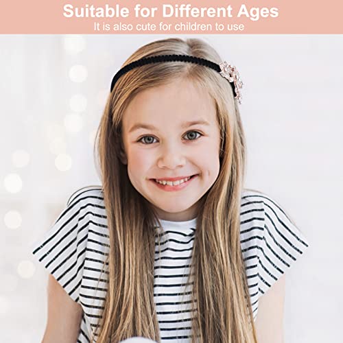 Bodbop Crystal Hair Band, Fashion Headband For Women, Pearl Hairband Head Hoop For Girls With Pretty Cute Rhinestone Flower, Nice Elegant Headwear Accessory With Shiny Bling For Wedding Bride Beauty Care (Plum 5) (Flower 5) #TOP4