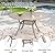 DIFY 7 Pieces Outdoor Patio Dining Set for 6, 47.2" Sandshell Round Dining Table and 6 Sandshell Stackable Sling Dining Chairs, Metal Outdoor Table and Chairs for Lawn Garden Backyard Deck