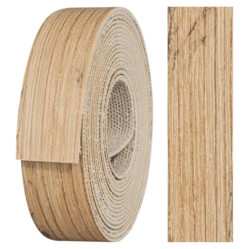 haggiy Cinta para Bordes en ABS con Adhesivo termofusible 22 mm x 2,5 m – Cinta para Cantos Premium Extra Fuerte para Planchar en Paneles de Muebles y estantes – decoración: Roble Artisan