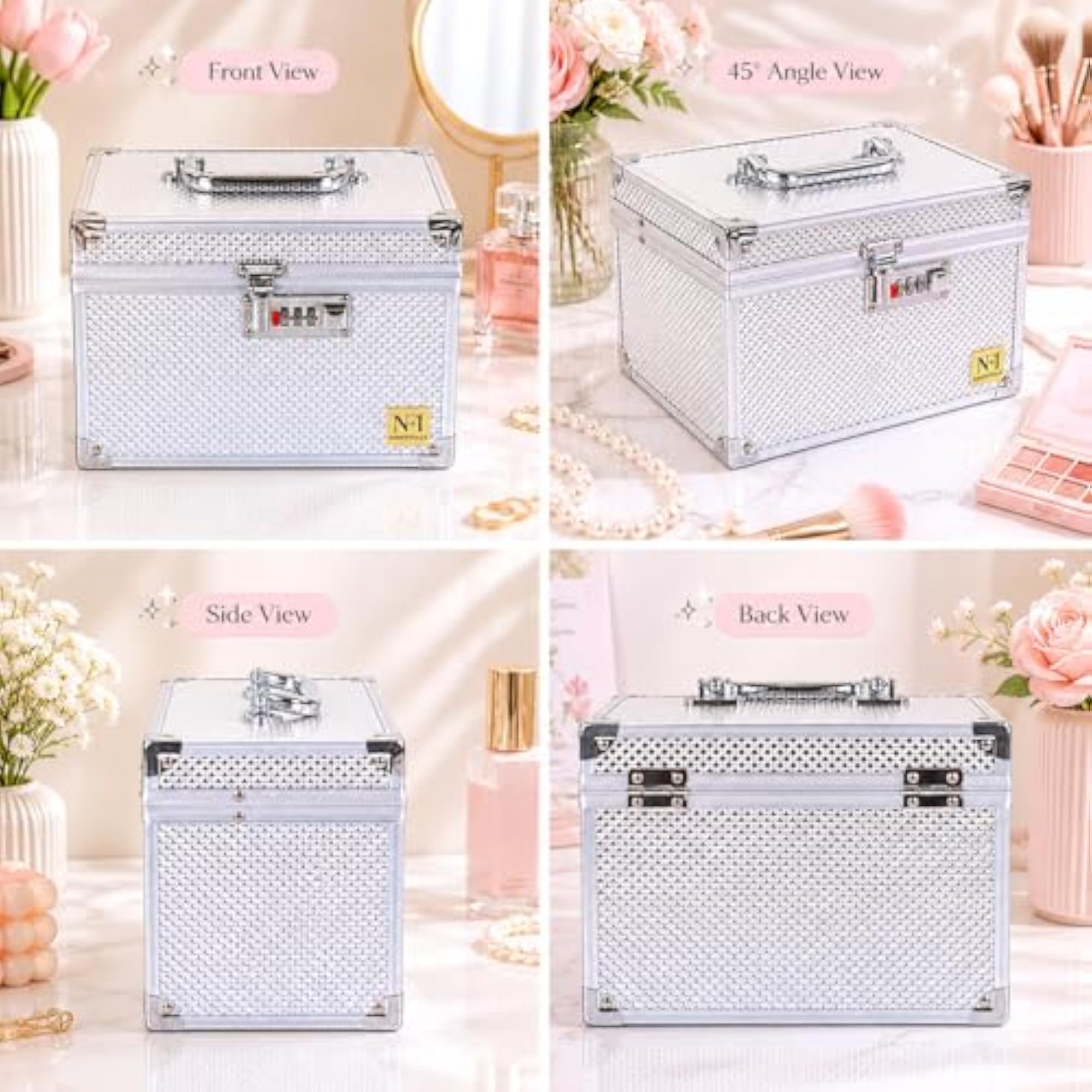 Professional Makeup Vanity Box with Mirror, Large Storage Case