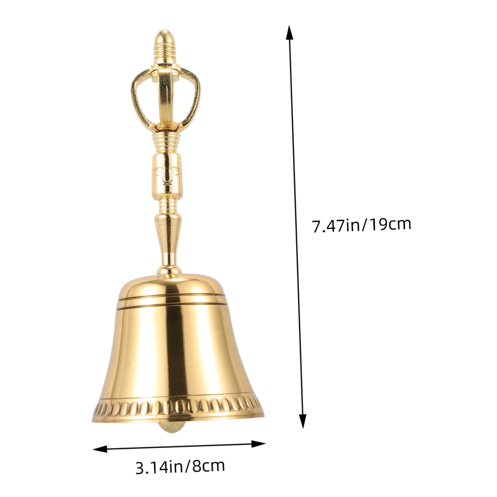 GOOHOCHY Hand Bell for Elderly Portable Buddhism Hand Bell Traditional Instrument Delicate Design Perfect for Meditation Decor