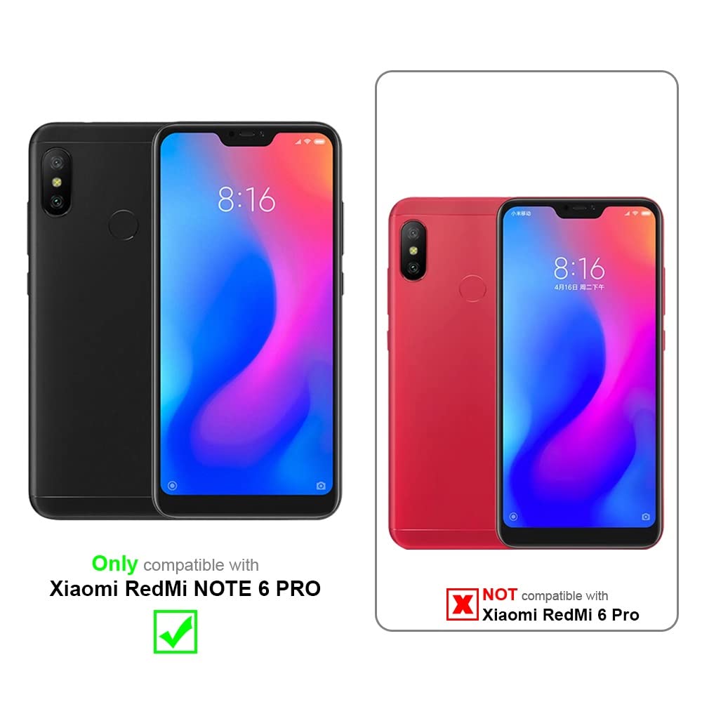 CADORABO Design Floreale Con Chiusura Magnetica, Funzione Stand E Slot Per Carte Custodia Per Cellulare Per Redmi Note 6 Pro Turchese Fiore 85630967