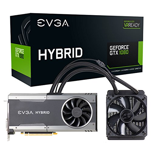 Best Water Cooling Kits For Graphic Cards - EVGA GeForce GTX 1080 FTW HYBRID GAMING, 8GB GDDR5X, RGB LED, All-In-One Watercooling with 10CM FAN, 10 Power Phases, Double BIOS, DX12 OSD Support (PXOC) 08G-P4-6288-KR