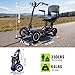 4-Wheel Folding Electric Mobility Scooter for Seniors & Adults, 500W Peak Motor, 30 Miles Max Range, 330 lbs Weight Capacity, 12° Climb Slope, Disc Brakes & Headlight for Safe Outdoor Indoor Use