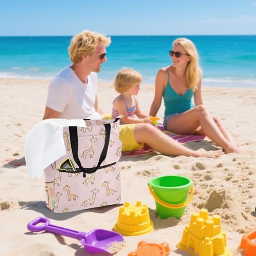 Bolsa de comestibles para escuela y compras, diseño de dibujos infantiles con cremallera 7