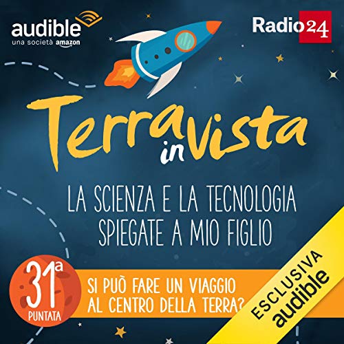 Diseño de la portada del título Si può fare un viaggio al centro della terra?