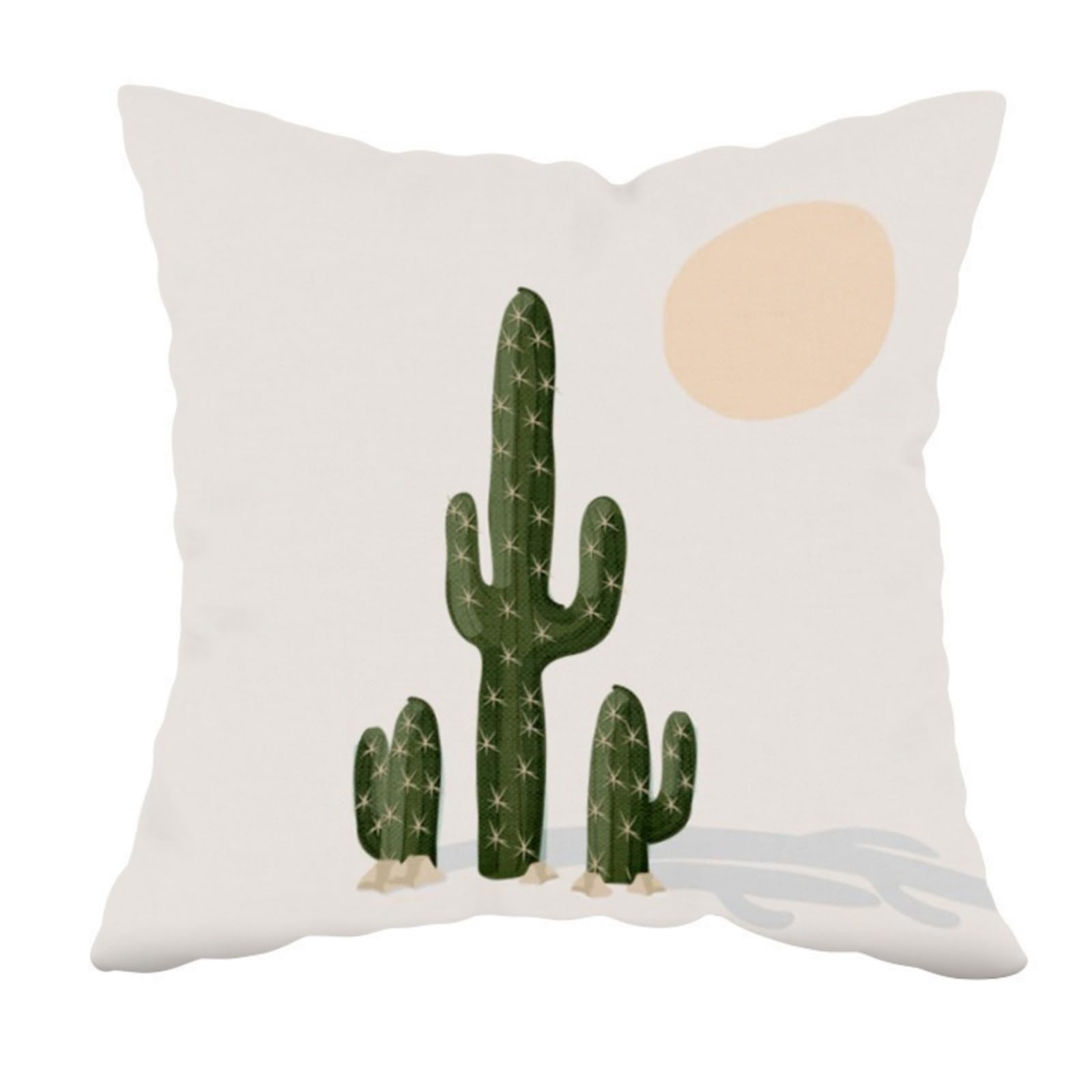 wxlmom Cushion Covers 40cm x 40cm Green Plants Pillowcase Invisible Zipper