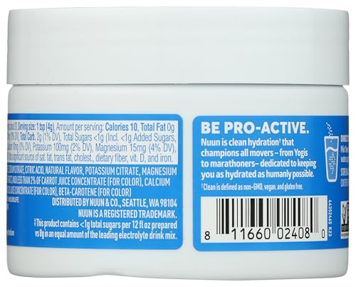 nuun sport electrolyte powder drink mix with magnesium calcium potassium chloride and sodium strawberry kiwi flavor gluten free amp vegan up to 20 servings