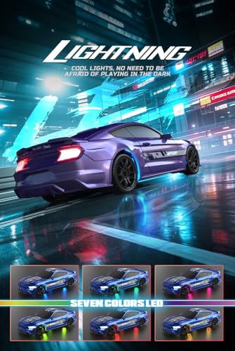 Image of Mini RC Drift Car,15km /h Speed Fully Proportional 4wd High Speed Racing Micro Small RTR 2.4GHz Remote and 4 Cones