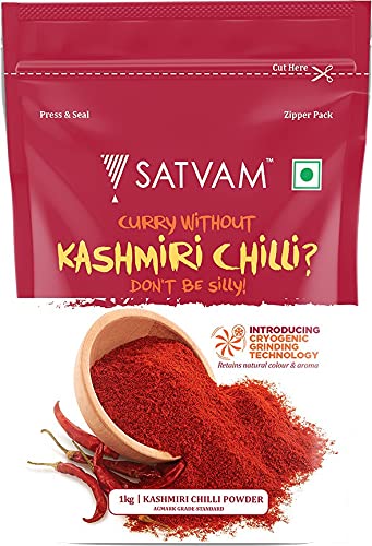 Satvam Kashmiri Lal Mirch Powder, 4 Kg, Authentic and Pure Kashmiri Red Chilli Powder, Ideal for Mild Spicy Dishes, Mirchi Powder (B09B3XXSHX) Amazon Price History, Amazon Price Tracker