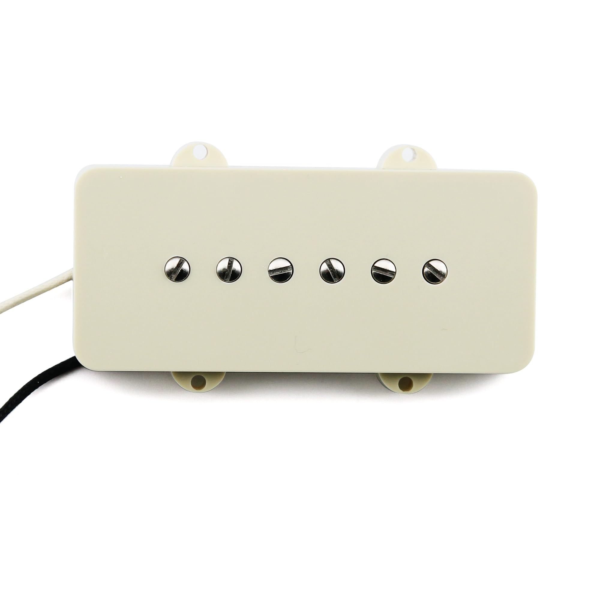 FLEOR Alnico 5 Single Coil Neck + Bridge Pickups Set für FD JM Vintage Style Gitarre, Vintage White