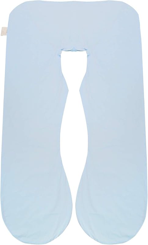 Pregnancy Pillow Cover/U Shaped Pillow Cover/Pregnancy Pillow Case/Maternity Pillow Case/Pillowcase with Removable Cotton Cover 57x30 Inch for Pregnancy Pillow Blue
