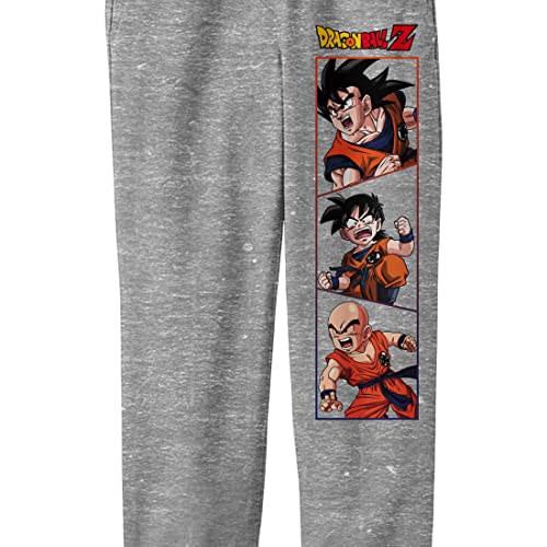 Dragon Ball Z Goku Gohan & Krillin Boy's Athletic Heather Jogger Pants2