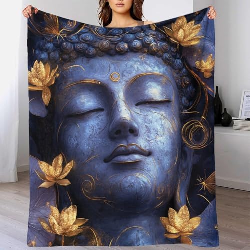 Couverture Buddha 150x200cm jeté de canapé chaud en microfibre zen - 4