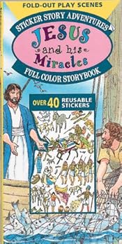 Paperback Jesus and His Miracles: Sticker Story Adventures : Over 40 Reusable Stickers Book