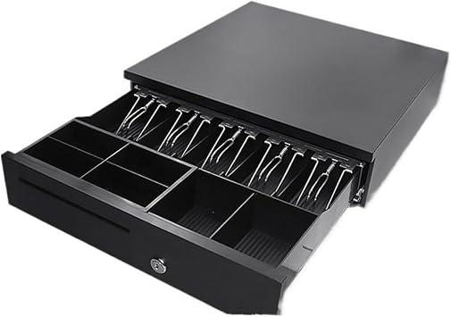 Cash Register 405D 5 Grid 3 Level Cash Register Cash Box with Smart POS Cash Register Box Lock, Supermarket Can Be Used Independently As Cash Register For Small Business