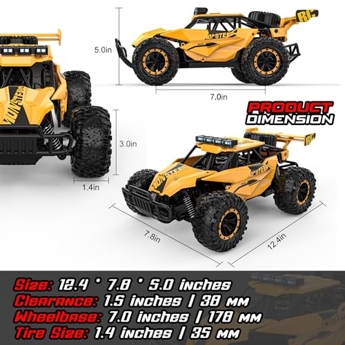 image for BLUEJAY Remote Control Car for Boys, RC Cars, 1:12 Monster RC Truck Of