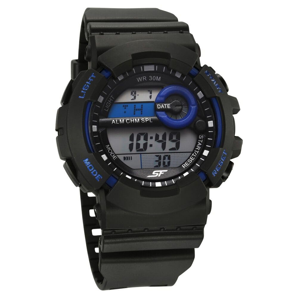 SF Sporty Digital Black Dial Polyurethane Strap Watch for Men-77130PP03W (B0CSPBLTW7) Amazon Price History, Amazon Price Tracker