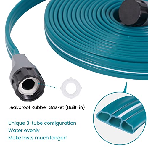 Linex Sprinkler Soaker Hose 25 Ft For Garden Lawn Watering Hose With Conncect End And Hose Stakes #TOP5