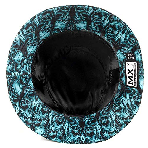 Chapéu Bucket Hat MXC BRASIL Caveiras Blue Skull Tamanho:Único;Cor:Preto