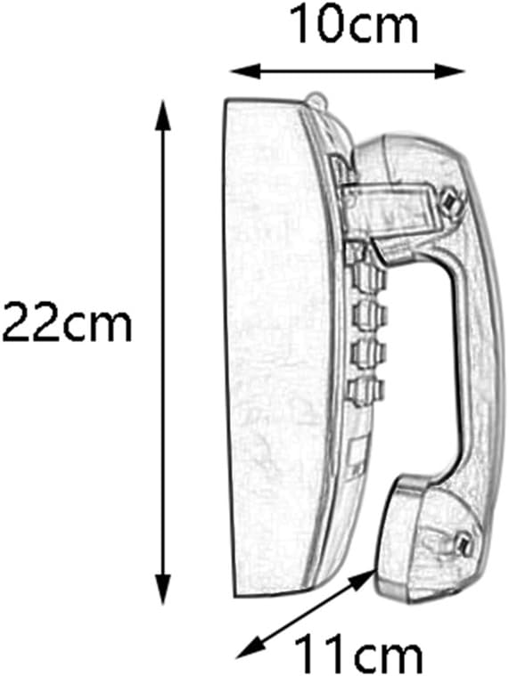 Wall Hanging Phone Antique Phone/Classic Retro Bathroom Phone/Metal Ringtone Phone Classic WD (Red b) (Red b)