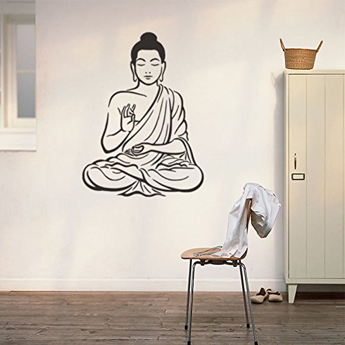 Kicode Wandaufkleber Hinduistischer Buddha Buddhismus Abziehbild Abnehmbares Wandbild DIY Applikationen Hintergrundbild