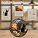 BamLue Cat Memorial Suncatcher for Windows Memorial Ornament, Pet Sympathy Gift to Memorialize The Loss, Cat Sun Catchers with Personalized Decorations in Loving Memory for Loss