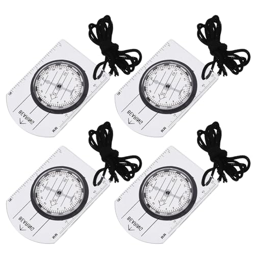 Set de 4 brújulas portátiles para supervivencia
